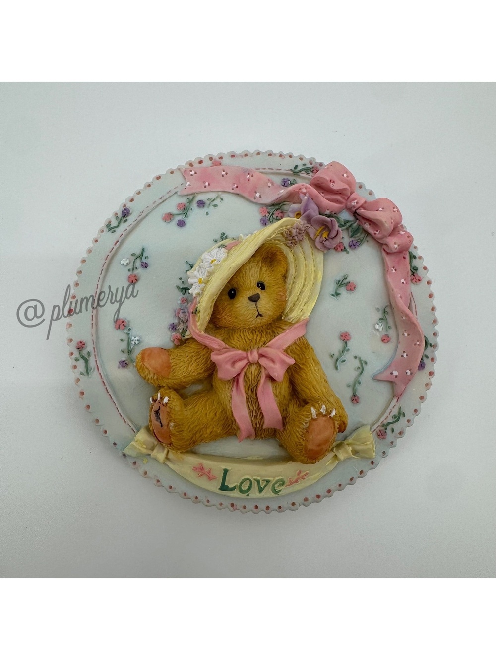 Cherished Teddies Vintage 1994 Love Vintage 90s Collectible Figurine Wall Plaque